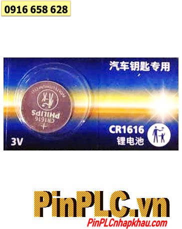 Pin CR1616 _Pin Philips CR1616; Pin 3v lithium Philips CR1616 chính hãng